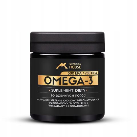 Omega 3 90 kaps! - Olej Rybi 1000 mg 500 EPA + 250 DHA + Wit. E Megaporcja!