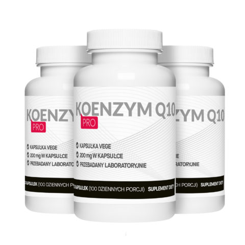 3x Naturalny Koenzym Q10 AŻ 200mg 100 Vegekapsułek Megaporcja Najmocniejszy