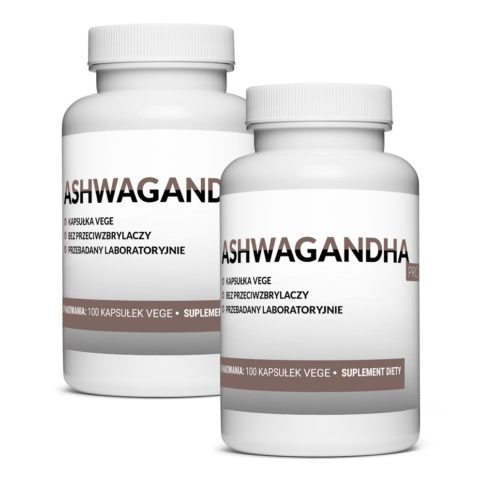 2x ASHWAGANDHA największa MEGA KAPSUŁKA 10mg witanolidów 100 vegekaps